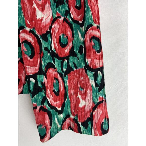 Vintage 80s Outlines Deborah Kuchme 100%Silk Rose Jacket Made in Hong Kong (515) - Picture 4 of 16